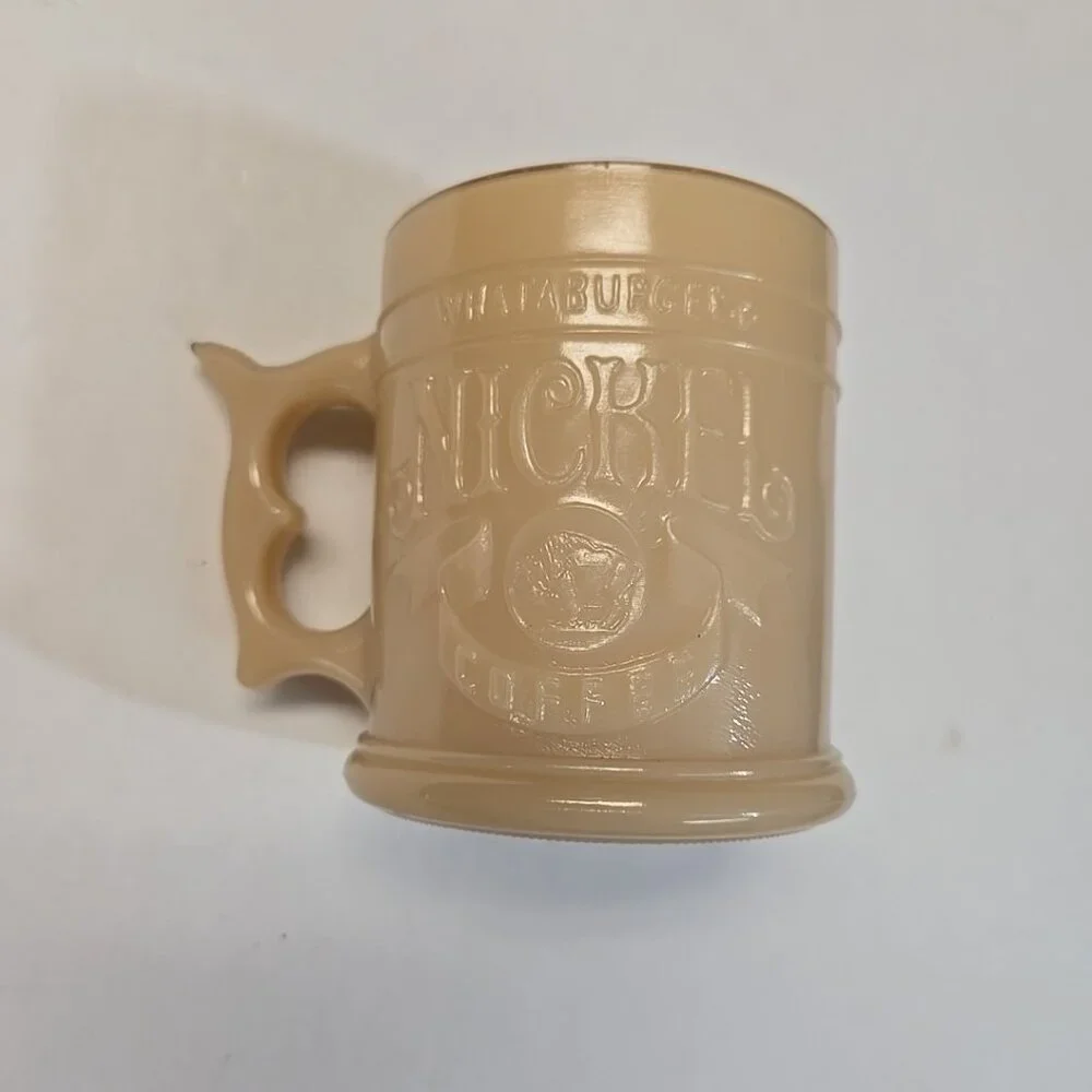 Vintage Whataburger Buffalo Nickel Coffee Mug Made In USA Trigger Finger Handle